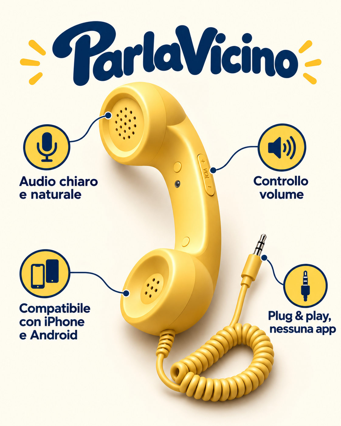 ParlaVicino - audio chiaro, volume e plug and play